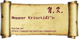 Nepper Krisztián névjegykártya